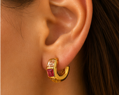 Aurora Prism Huggie Hoop Earrings