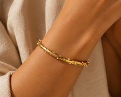Celeste Pearl Crystal Open Cuff Bracelet