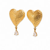 Heart Tear Drop Earring