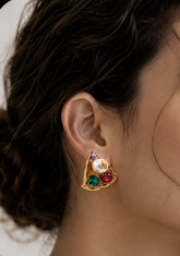 Golden Fringe Earring