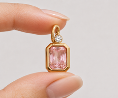 Blush Pink Crystal Charm