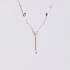 Radiant Butterfly Tassel Necklace