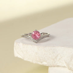 Sweetheart Rosé Curve Ring