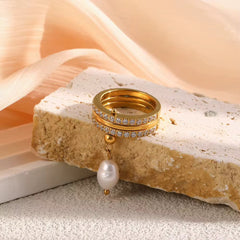 Pearl Cascade Ring
