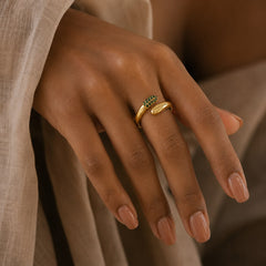Serpentina Emerald Open Ring