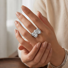 Celeste Cluster Crystal Ring