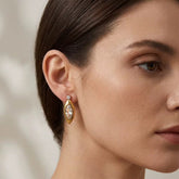 Gold Horse Eye Earring