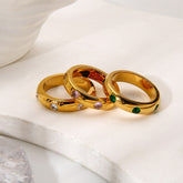Trio Gem Stack Ring