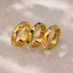 Trio Gem Stack Ring