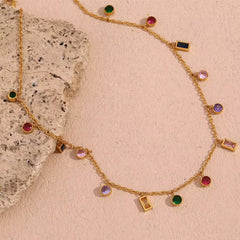 Rainbow Zircon Choker