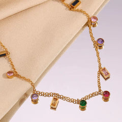 Rainbow Zircon Choker