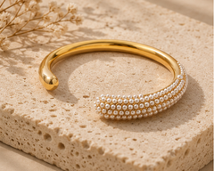 Aurora Pearl Open Cuff Bracelet