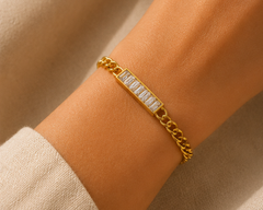 Radiant Baguette Bar Chain Bracelet