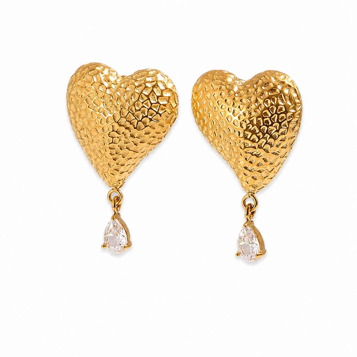 Heart Tear Drop Earring