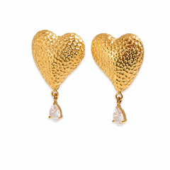 Heart Tear Drop Earring