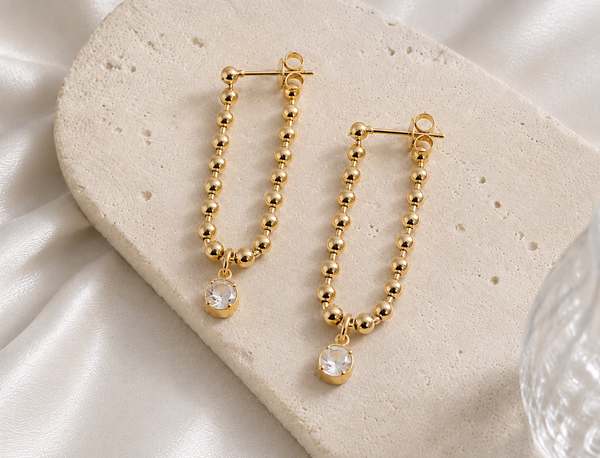 Dewdrop Zircon Earrings