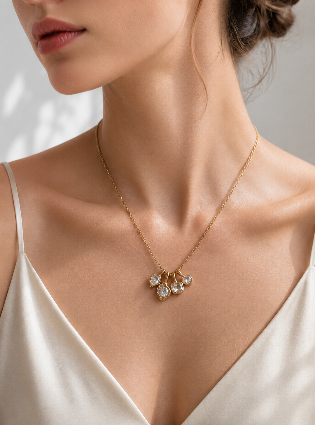 Celestial Crystal Charm Necklace