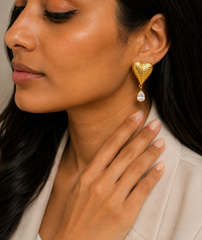 Heart Tear Drop Earring