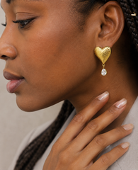 Heart Tear Drop Earring