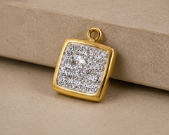 Shimmer Zircon Charm