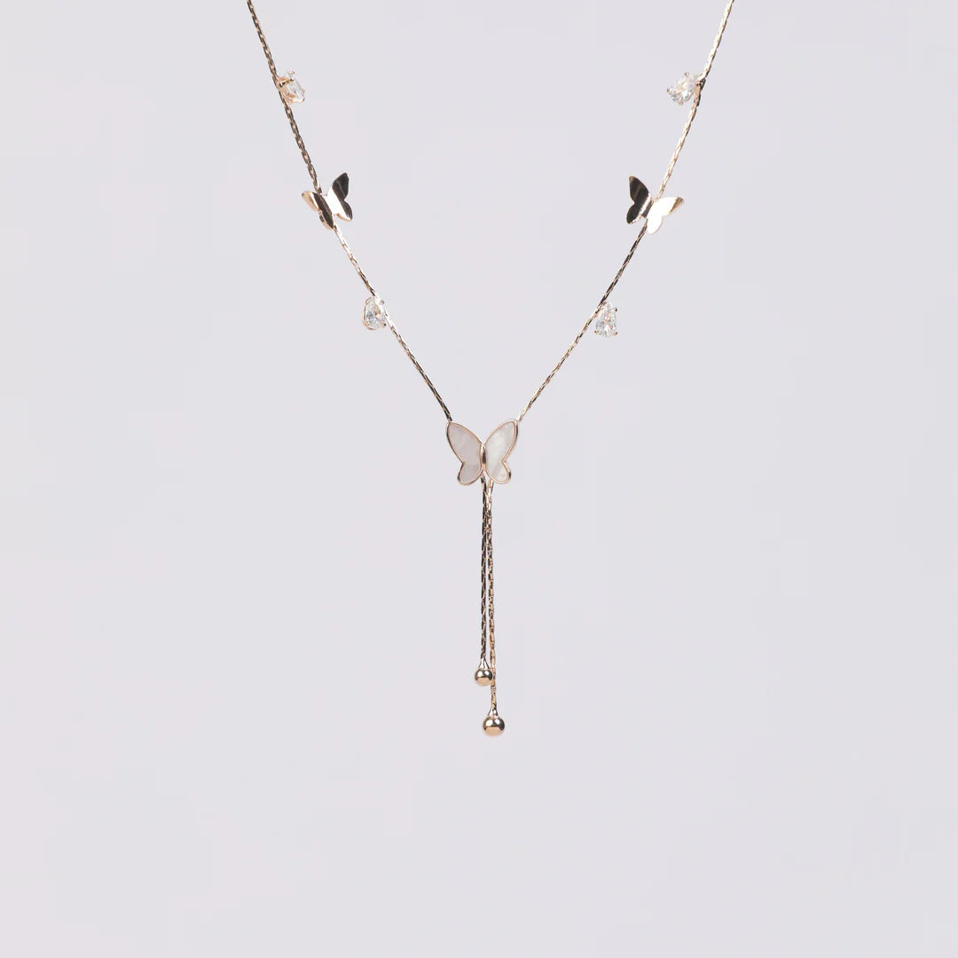 Radiant Butterfly Tassel Necklace