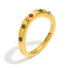 Rainbow Stone Ring