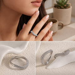 Luna Wave Pavé Ring