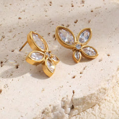 Aurora Bloom Crystal Stud Earrings
