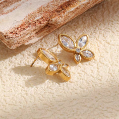 Aurora Bloom Crystal Stud Earrings