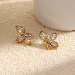 Aurora Bloom Crystal Stud Earrings