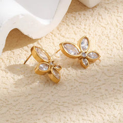 Aurora Bloom Crystal Stud Earrings