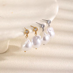 Baroque Pearl Drop Earrings