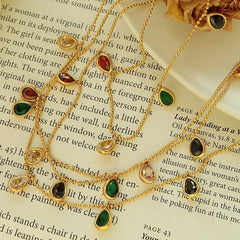 Rainbow Drop Necklace