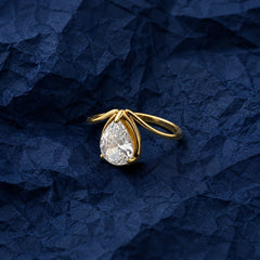 Teardrop Solitaire Ring