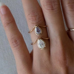 Teardrop Solitaire Ring