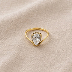 Teardrop Solitaire Ring
