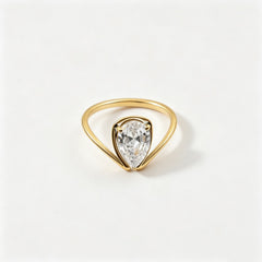 Teardrop Solitaire Ring