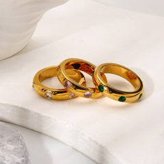 Trio Gem Stack Ring