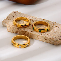 Trio Gem Stack Ring