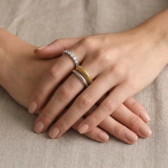Stripe Trio Ring