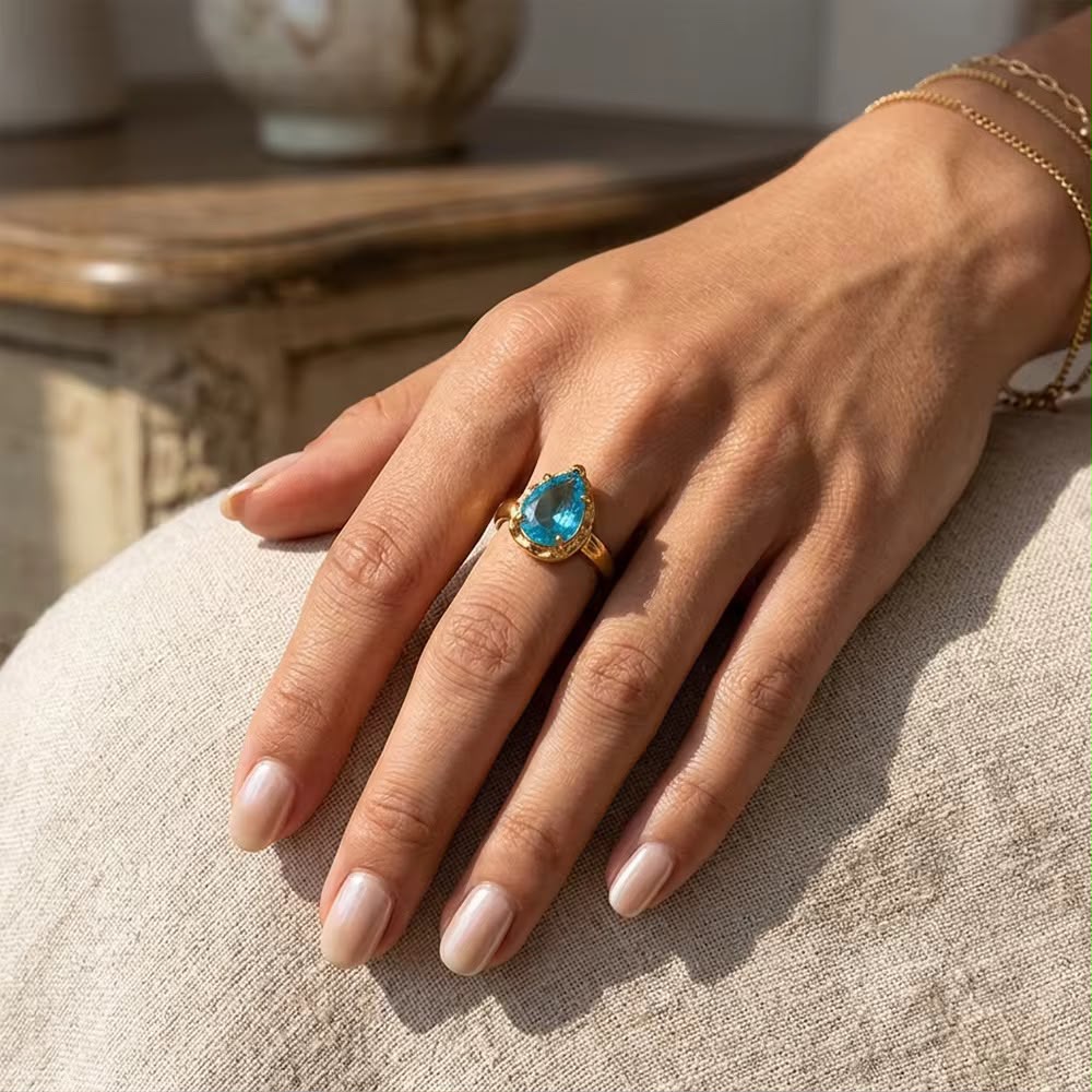 Aqua Drop Ring