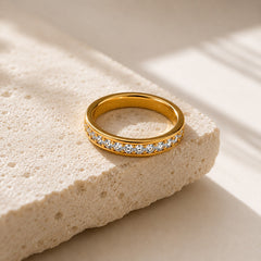 Golden Channel Ring