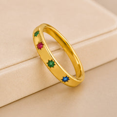 Rainbow Stone Ring